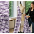 thumbnail image 5 of Soimoi Purple Cotton Cambric Fabric Geometric Tie-Dye Print Fabric by the Yard 42 Inch Wide, 5 of 7