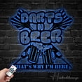 thumbnail image 4 of Handmadetneonsign Custom Dart and Beer Metal Wall Art LED Light - Personalized Dart and Beer Name Sign, 4 of 5