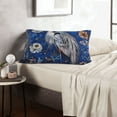 thumbnail image 6 of Naloa Blue Heron Floral Garden Pillowcase, Throw Pillowcase, Wrinkle-Free, Stain-Resistant with Hidden Zipper for Bedroom Sofa-14"x20", 6 of 6