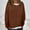 Brown, variant on Women's Casual Solid Color DIY Loose Fit Crew Neck Sweatshirt Comfortable And Stylish Pullover Hoodie Shirt Women Women Comfy Dressy Sweatshirt Fall Clothes Women Junior Hoodies Teen Girls Band