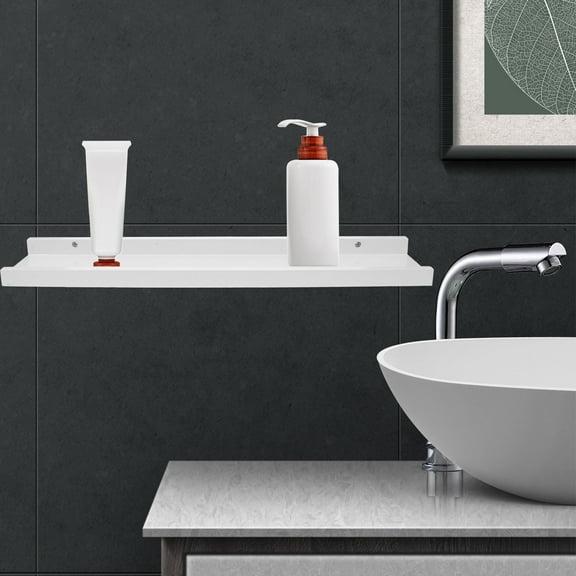 COSMOBETTY Rustic Wall Shelves White Floating for Homeowners 1Pcs 23.6x4.7x1.5In