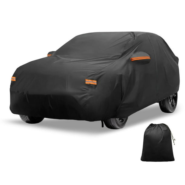 Cubierta de coche Unique Bargains 210D-PU Oxford, impermeable y a prueba de viento, protección solar con cremallera, negra para Hyundai Ioniq 5