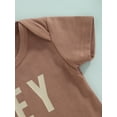 thumbnail image 6 of Baby Romper Short Sleeve Lettering Printing Pattern Round Neck Jumpsuit Bodysuit Outfit, 6 of 8