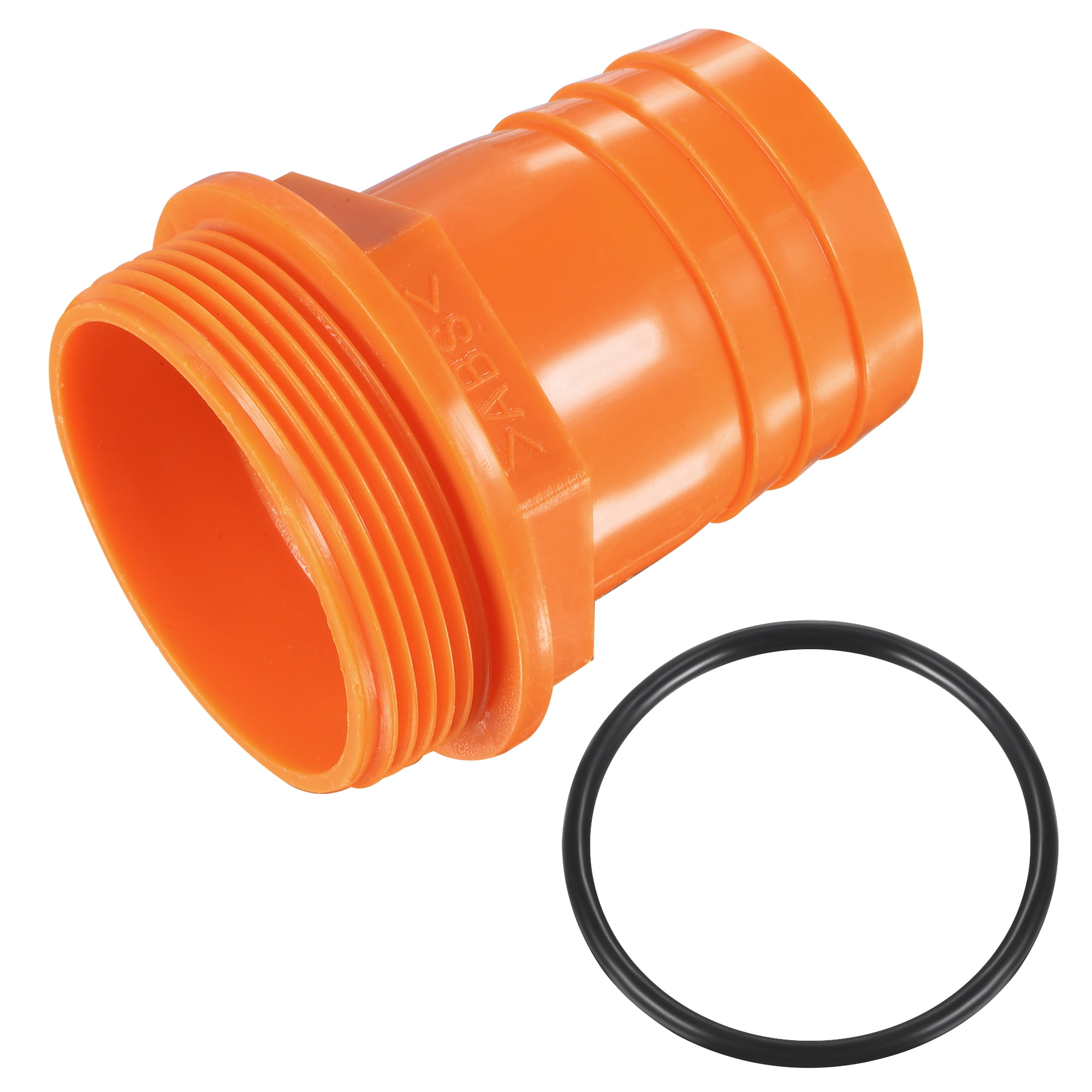 Uxcell 48mm to G2 Male Thread Plastic Straight Hose Barb Fitting Yellow