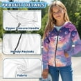 thumbnail image 6 of Chaqlin Galaxy Axolotl Girls Zip Up Hoodie Lightweight Comfy Long Sleeve with Pockets Casual Fall Top for Teens Size 13-14, 6 of 7