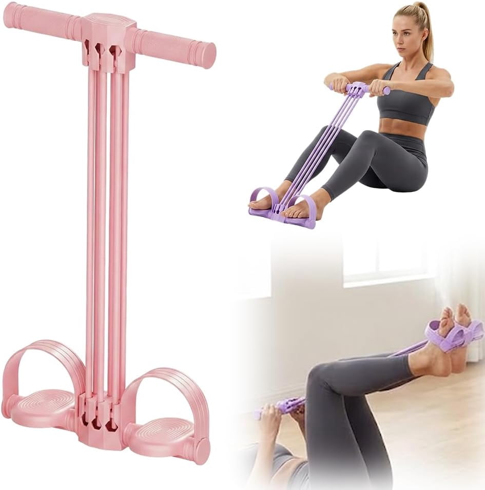 Pedal Resistance Bands with Handles, 2026 New 8-Tube Multifunction Band, Elastic Tension Rope for Full Body Workout, Sit-Up Training, Yoga Stretching, Leg Waist Arm Exercise