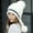 White, variant on Trapper Hats,Winter Hats Women Fashion Keep Warm Winter Hats Knitted Wool Hemming Hat With Hair ball Beanies Hats,Hat for Cold Weather White