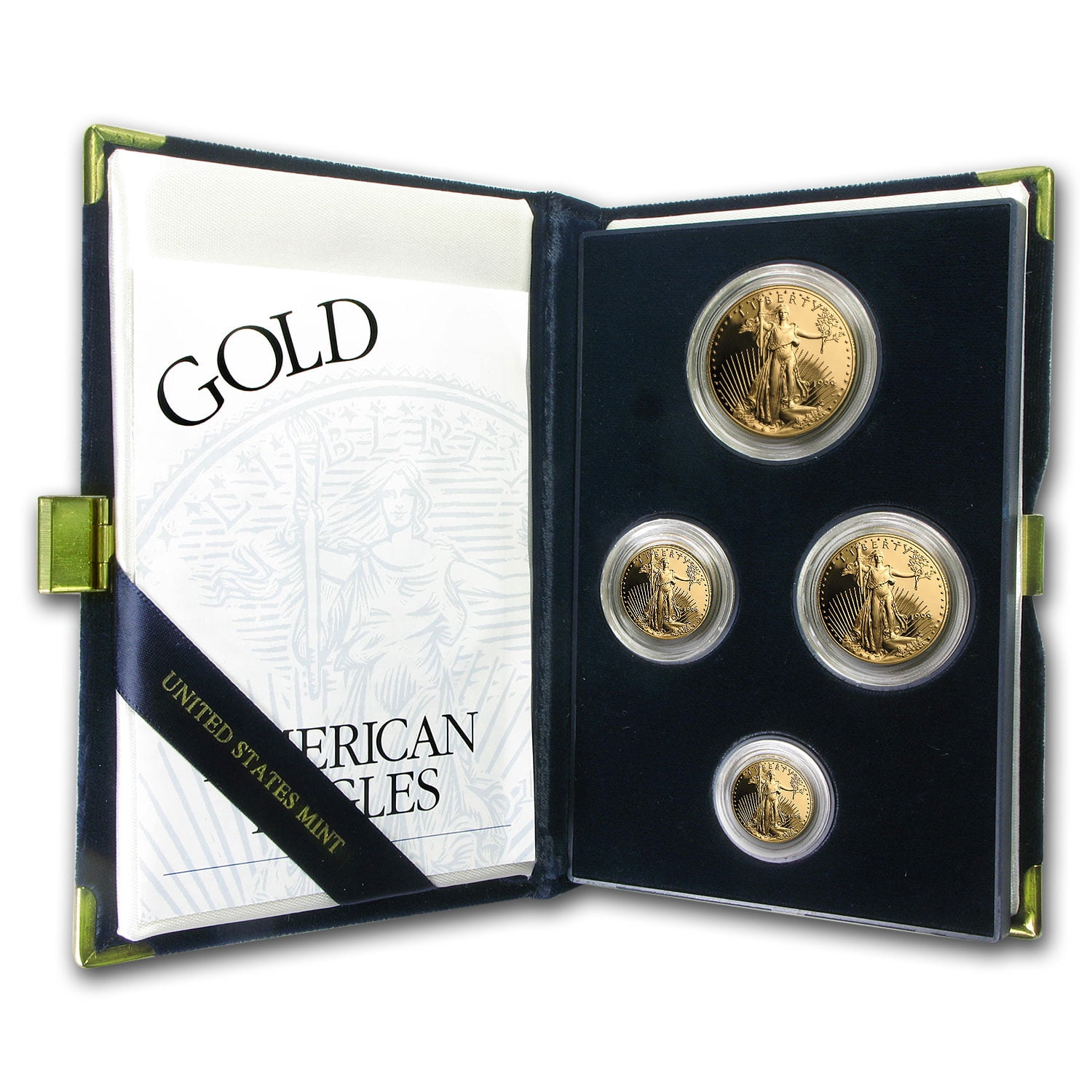 2006-W 4-Coin Proof American Gold Eagle Set (w/Box & COA
