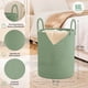 thumbnail image 2 of MAGMALIFE Cesta de Lavandería de Cuerda de Algodón, Plegable y Duradera, con Dos Asas Resistentes, Canasta para Ropa Sucia, Almacenamiento y Organización en Baño, Dormitorio y Hogar Color Aqua, 2 of 7