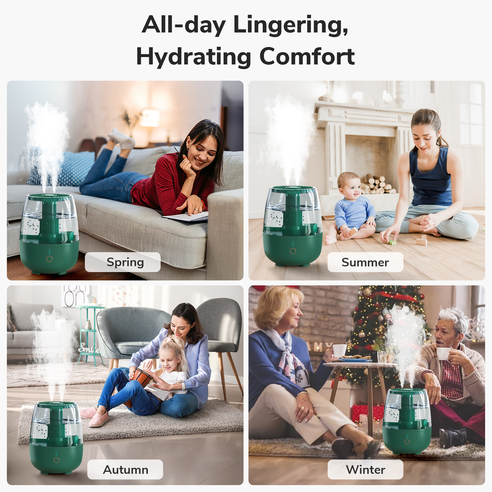 RAPOBRIX 6.8L Cool Mist Humidifier for Bedroom - 32-Hour Runtime