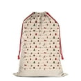 thumbnail image 2 of Christmas Bags Drawstring,Beige Christmas Decoration Pattern Large Xmas Christmas Gift Bags,Reusable for Xmas and New Year Party Favors and Supplies,27.6" X 19.7", 2 of 5