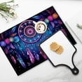 thumbnail image 4 of BaHomeck placemats Set of 4 rectangle Linen Cotton Placemats for Dining Table Washable Heat Resistant,Dreamcatcher With Feathers And Roses,18*12inch, 4 of 4