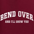 thumbnail image 6 of Wild Bobby Vintage Movie Quote Bend Over And I'll Show You Unisex Crewneck Sweatshirt, Maroon, Small, 6 of 6