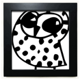 thumbnail image 1 of Cartoon Sling Tilt Bird Protect Animal Pet Black Square Frame Picture Wall Tabletop, 1 of 3