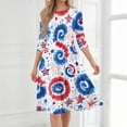 thumbnail image 5 of BOMYJESK Women's 250th Anniversary USA Flag Floral Maxi Dresses Patriotic American Flag Boho Independence Day Summer Dresses 4th Of July Beach Long Dresses Casual Resort Wear White L, 5 of 7