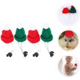 thumbnail image 4 of Gorro de Navidad pequeño para hámster, gorro tejido ligero para mascotas, gorro de Navidad pequeño ajustable, 4 Uds., 4 of 6
