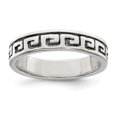 thumbnail image 1 of 925 Sterling Silver Greek Key Antiqued Band Ring, 1 of 2