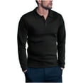 thumbnail image 4 of Snndgx Shirts for Men Collared Neck Long Sleeve 1/4 Button Outdoor Actives Casual Going out Shirts, 4 of 8