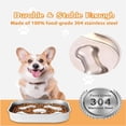 thumbnail image 3 of Katieovy Slow Feeder Dog Bowls,Double Sided Design Stainless Steel Dog Bowls,Square Non-Slip Dog Food Bowl, 3 of 8