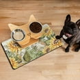 thumbnail image 3 of Farmhouse Boho Sunflower Pet Feeding Mat - Non-Slip Waterproof Dog Placemat with Golden Bloom Watercolor Aesthetic, Large Size, 3 of 5