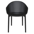 thumbnail image 3 of Compamia Sky Chaise de Salle à Manger de Patio avec Accoudoirs, Noire, 3 of 12