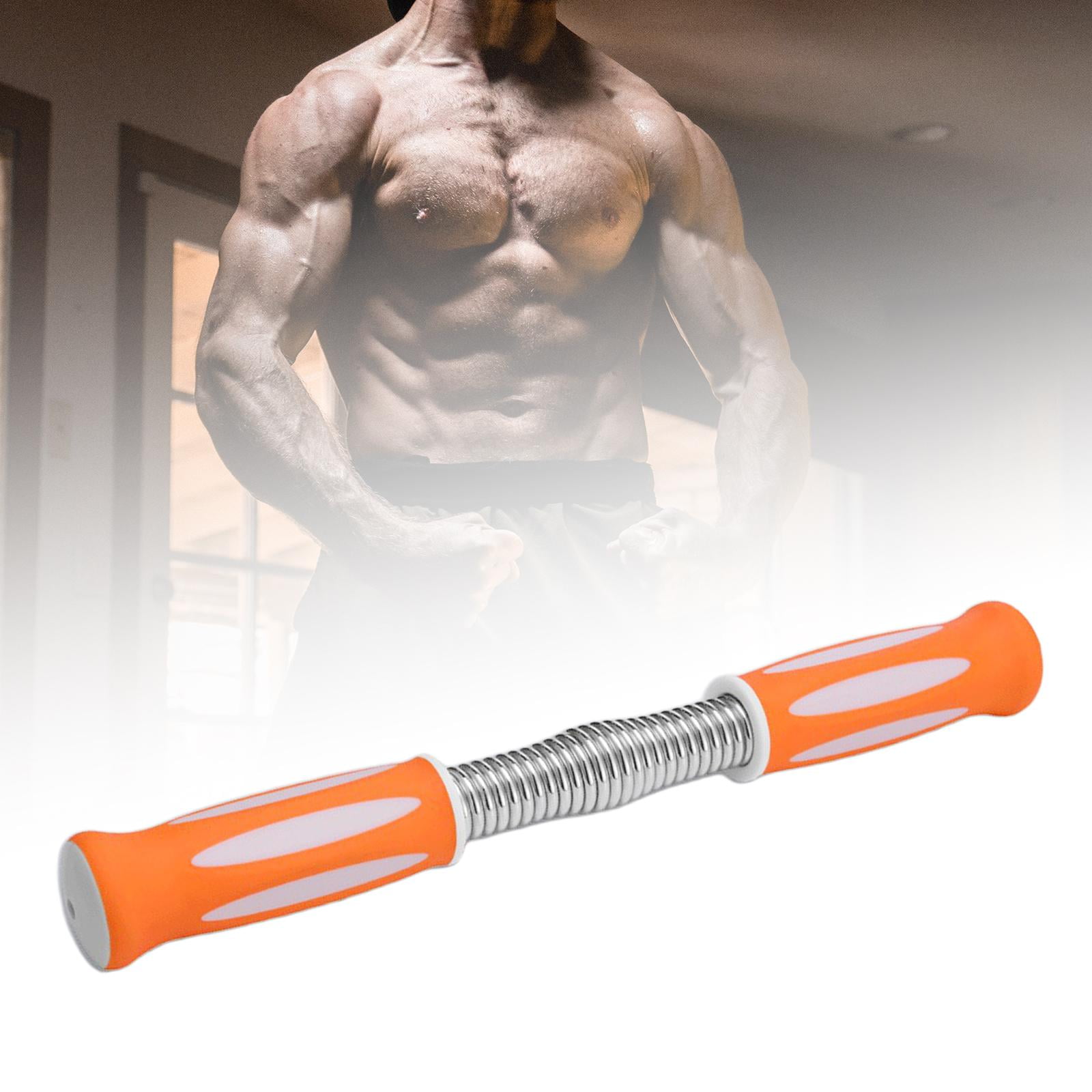 Spring Power Bar Chest Expander Arm Strengthener Workout Equipment Upper Body Exercise Strength Training for Shoulder Bicep Home Gym Orange