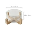 thumbnail image 6 of Creative Glass Salad Bowl with Wood Stand for Snacks and Fruits, 6 of 8