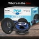 thumbnail image 3 of Altavoces de sonido para coche Pyle de 5,25 pulgadas (par) - Cono de inyección de polietileno azul mejorado Pico de 3 vías de 200 vatios con envolvente de caucho de butilo no fatigante Respuesta de fr, 3 of 5