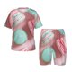 thumbnail image 1 of Fotbe Pastel Macarons Delight Pijama Estampada de 2 Piezas para Niños – Ropa de Dormir de Manga Corta Cómoda para Niños y Niñas, Camiseta y Shorts de Algodón-Large, 1 of 6