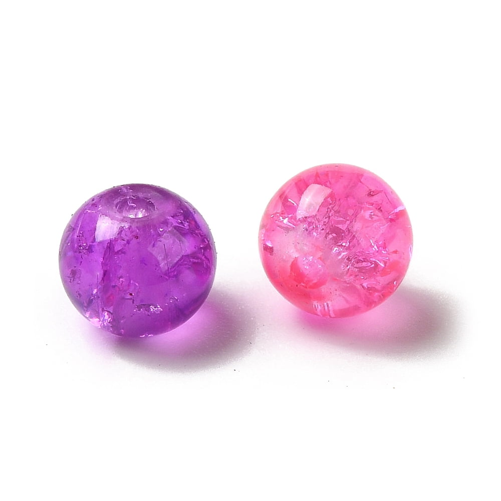 Transparent Glass Beads Round Mixed Color 6~7x6mm Hole: 1mm 1500pcs/500g