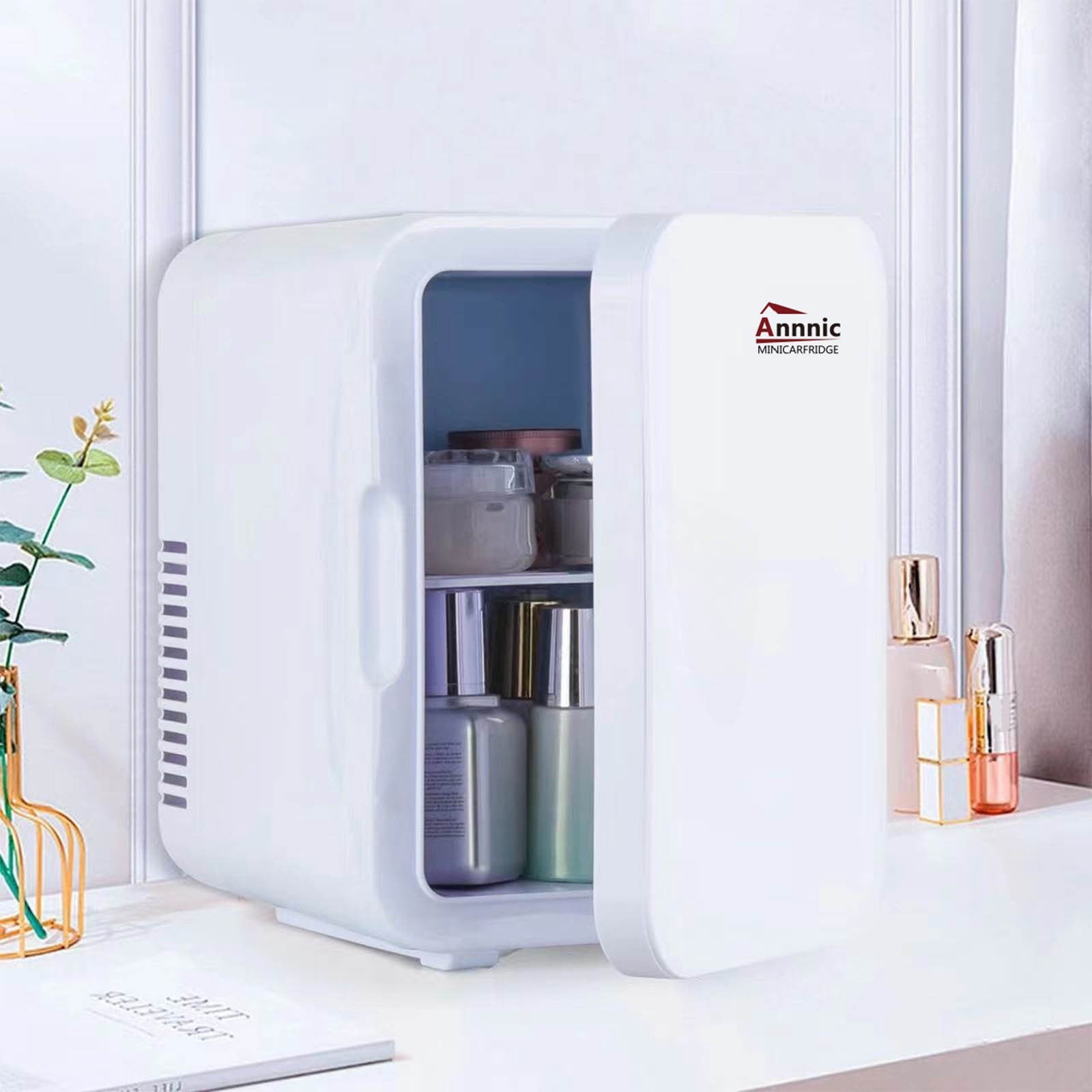 Bdday Mini Fridge for Office 6l Car Refrigerator Car Home Dualpurpose Beauty Mini Refrigerator Mini Refrigerator Small Refrigerator