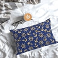 thumbnail image 7 of KLL Anchors and Nautical Pillow Covers Envelope Closure,Super Soft and Cozy Fuzzy Fleece Pillow Case Cover 14"x20", 7 of 7