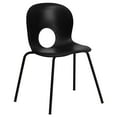 thumbnail image 2 of BizChair 770 lb. Capacity Designer Black Plastic Stack Chair with Black Frame, 2 of 12