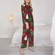 thumbnail image 3 of Fotbe Dinosaur Christmas Happy New Year Conjunto de Pijama de Manga Larga para Mujer con Estampado, Ropa de Dormir de 2 Piezas, Conjunto de Casa Suave y Cómodo con Bolsillos-XX-Large, 3 of 7