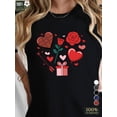 thumbnail image 1 of Valentine's Day Chocolate Balloon Graphic Tee - Soft, Comfort Fit, Short Sleeve Women's T-Shirt Tee For Adult, Men, Women, Teen, Teenager, Adolescent, Youth, 1 of 4