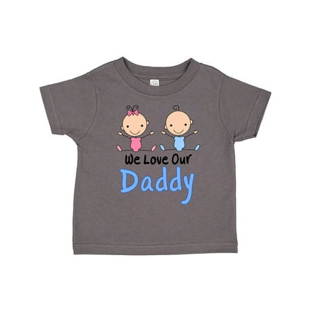 

Inktastic Boy Girl Twins Love Daddy Gift Toddler Boy or Toddler Girl T-Shirt