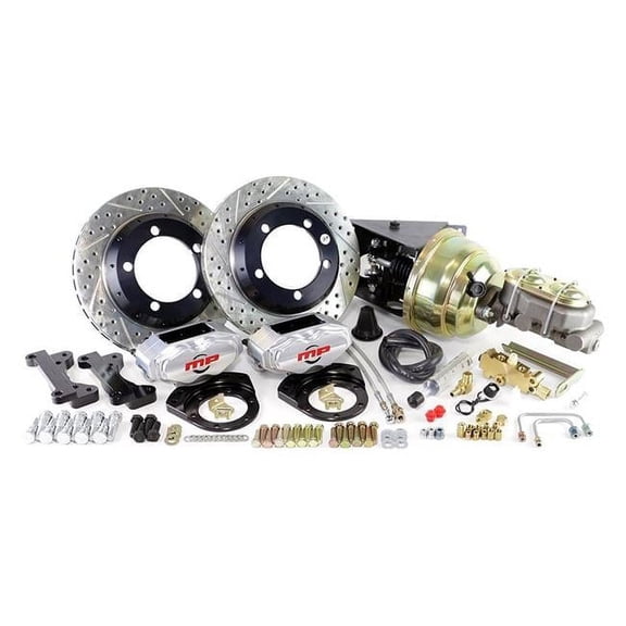 Master Power Brakes DB2570P Rallye Series Front Disc Brake Kit with OE Drum Brakes for 1966-1975 Ford Bronco