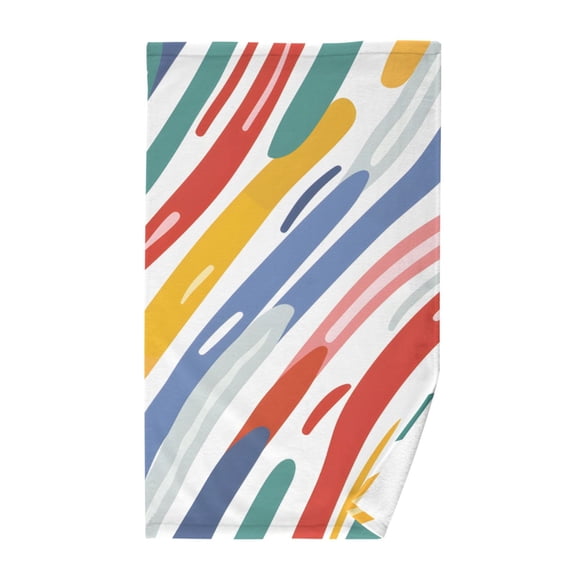 Rainbow Geometric Stripes Lines Cotton Face Towel Soft Hand Towel Absorbent Bathroom Towel for Kitchen Hotel