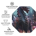 thumbnail image 3 of Vsdgher Urban Mechanical Dragon Leather Coasters for Drinks, Durable Drink Coasters 4 Set for Tabletop Protection, Luxurious Home Décor and Housewarming Gift ( {designName})Octagon, 3 of 6