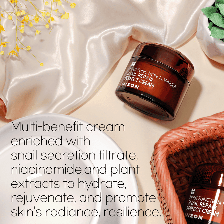 Mizon Snail Repair Cream, Anti-Aging Hydration, Skin Elasticity
