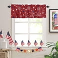 thumbnail image 3 of Patriotic 4th of July Kitchen Curtains Valances for Windows Red White Blue Stars Freedom Rod Pocket Window Treatment for Kitchen /Living Room/Bedroom/ Bathroom, 54" X 18", Memorial Day Summer, 3 of 6