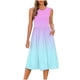 thumbnail image 2 of mfyjkho Vestidos para mujer, Vestido informal de manga corta con cuello redondo y bolsillos para mujer Vestidos maxi para mujer xxl, 2 of 5