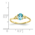 thumbnail image 5 of 10K Yellow Gold Ring Band with Stones (12) December Swiss Blue Topaz Oval, 5 of 5