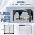 thumbnail image 5 of NETAJE 10'x12' Hardtop Louvered Pergola, Aluminum Outdoor Pavilion with Adjustable Louvered Roof & Drainage System, Permanent Gazebo with Curtains and Netting for Patio, Garden, Decks, 5 of 9