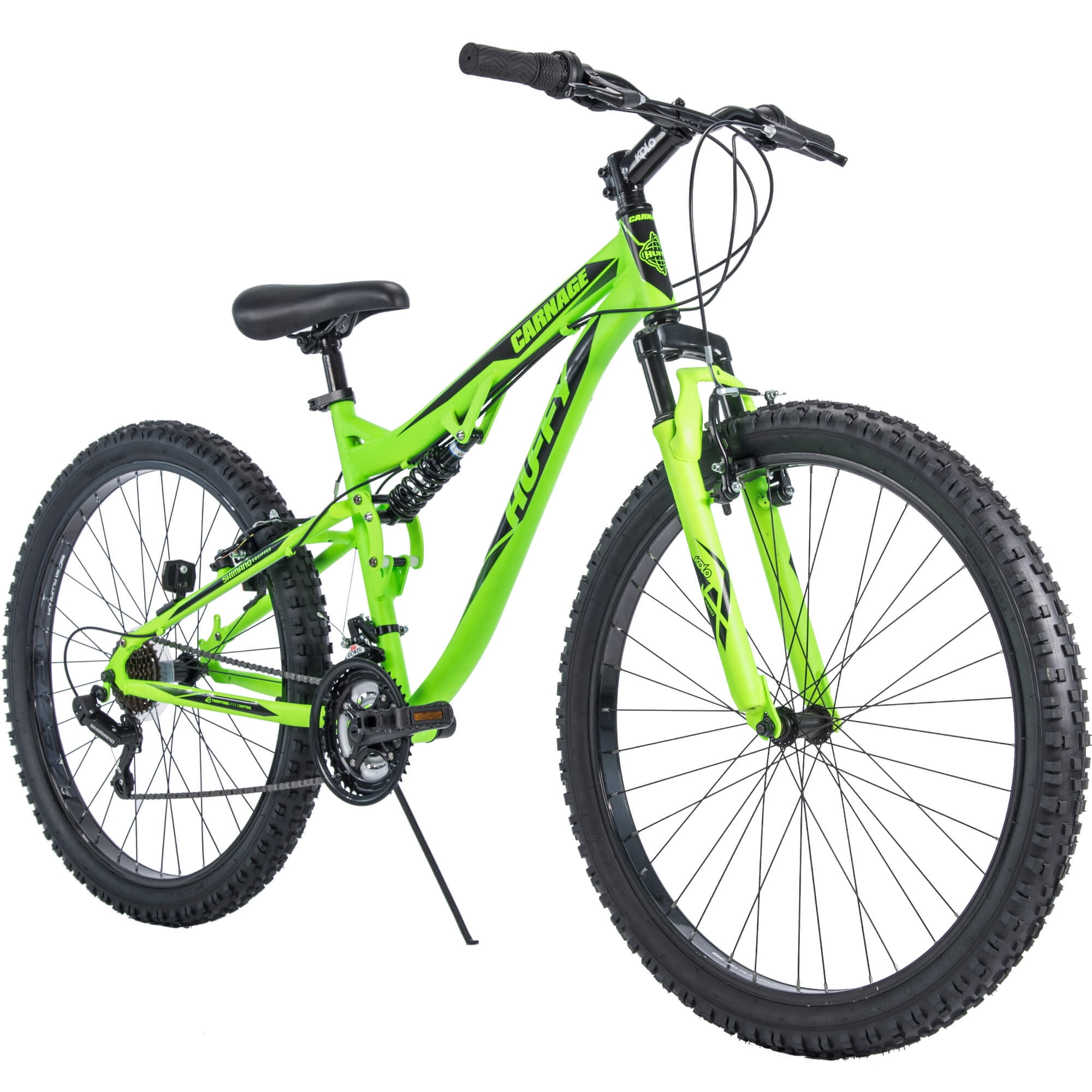 Huffy Mountain Bike Green 27.5" Lightweight Aluminum Men Bycicle 21