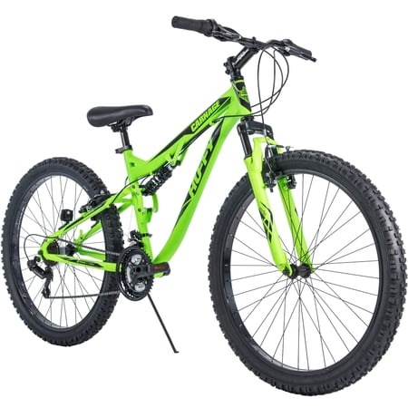 Huffy 27.5" Carnage Mens Mountain Bike, Mid-Fat Plus Tires, Green