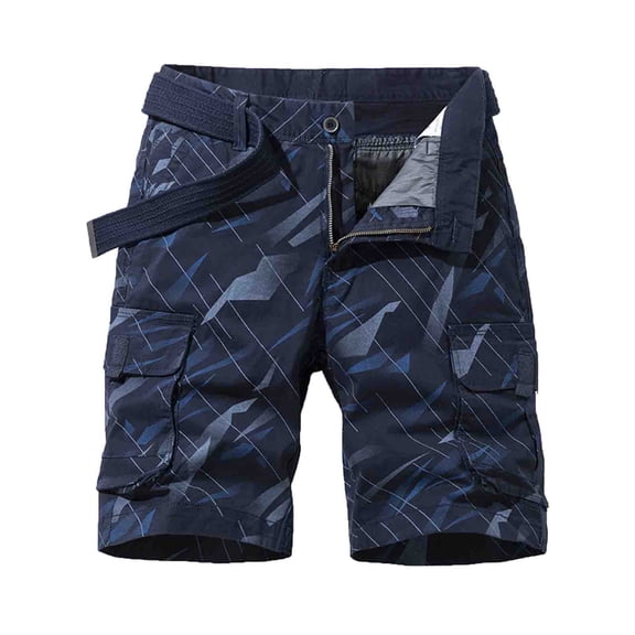 Cargo Casual Twill Lightweight Stripe Shorts for Men Summer Half Shorts Athletic Outdoor Combat Shorts with Pockets