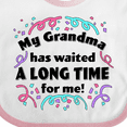 thumbnail image 4 of Inktastic My Grandma Has Waited a Long Time for Me Boys or Girls Baby Bib, 4 of 4