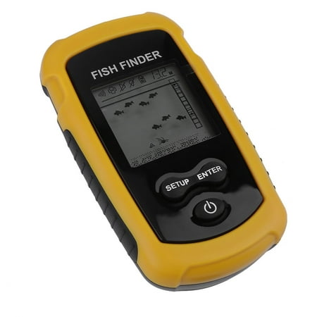 High Performance 100m Depth Fish Finder Detector Portable River Lake Sea Sonar Fishing Sensor Alarm Transducer (Best Portable Fish Finder For Canoe)