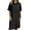 Black, variant on Solid Color Summer Dress For Women Short Sleeve Irregular Pocket Shirt Dress With Pockets Soft Sundress Vacation 2025 Elegant Classy Dresses